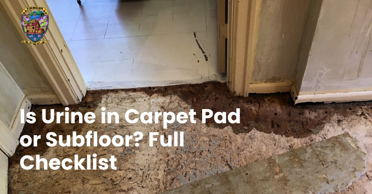 Is Urine in Carpet Pad or Subfloor? Full Checklist
